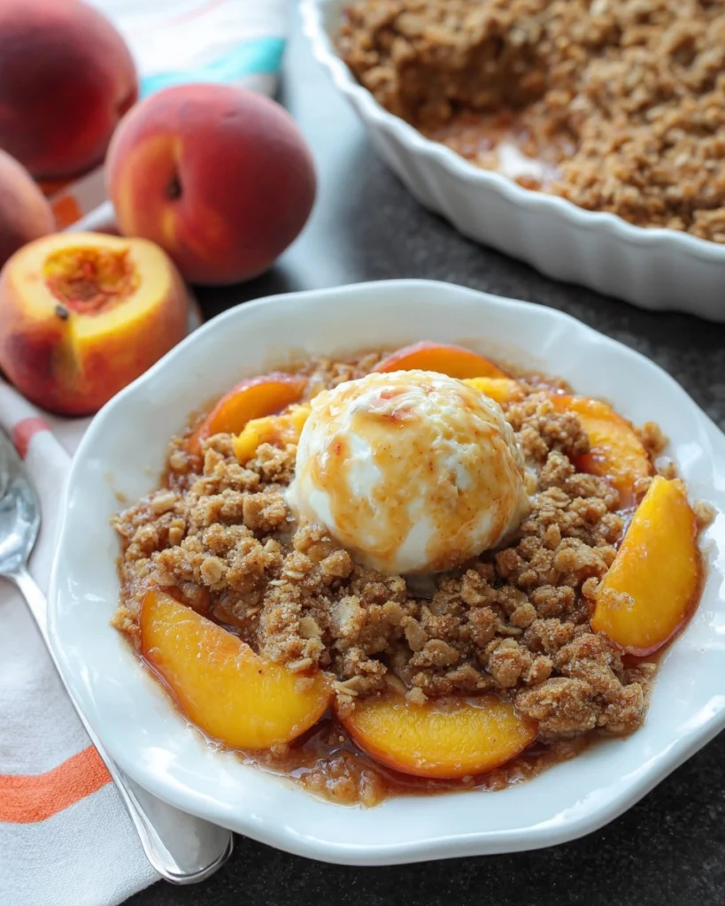 Simple-Peach-Crisp-Recipe-with-Oat-Topping