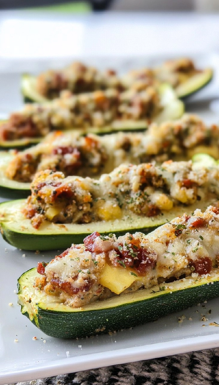 Stuffed Zucchini Boats 95 Stuffed Zucchini Boats