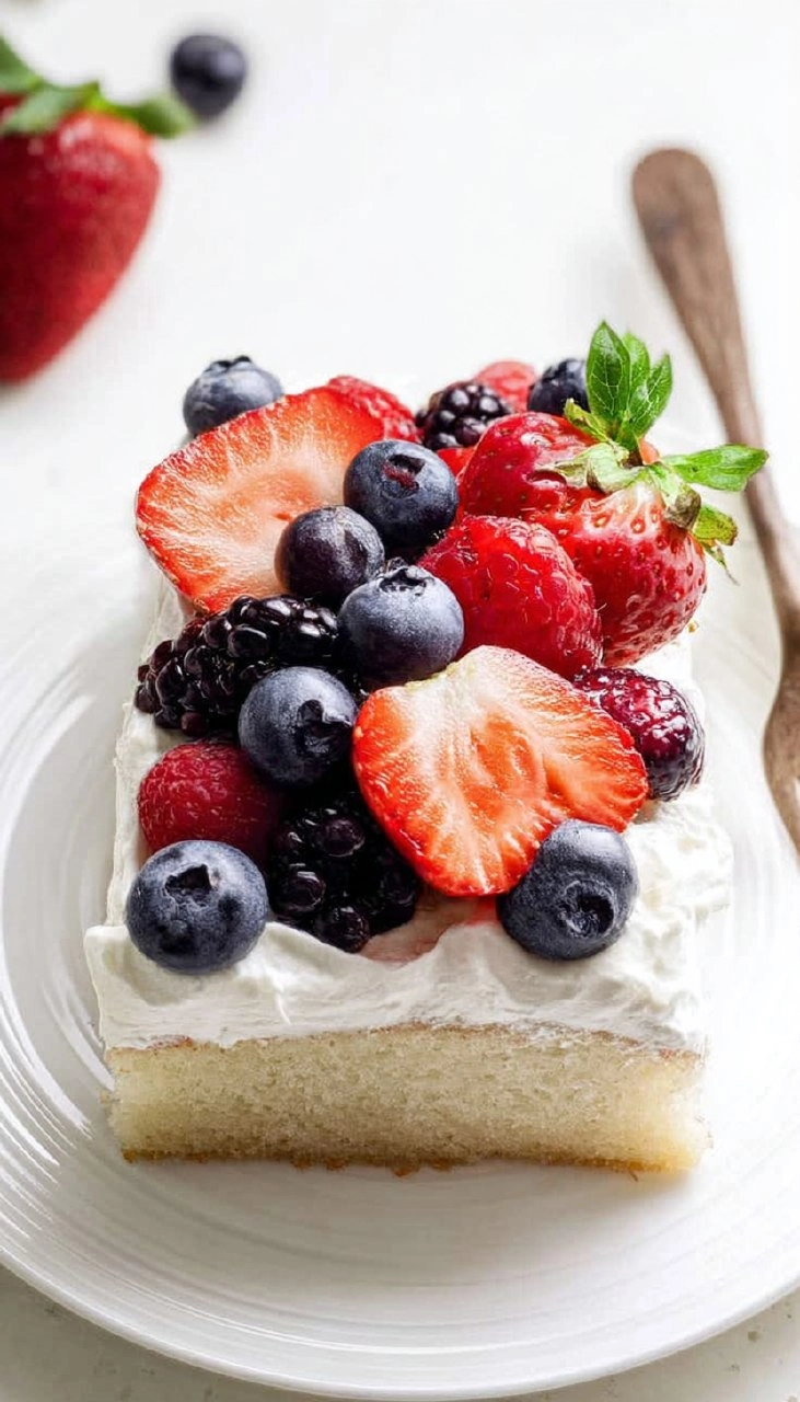 Berries & Cream Sheet Cake