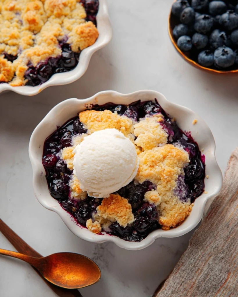 Blueberry-Cobbler-with-Almond-Topping-Recipe