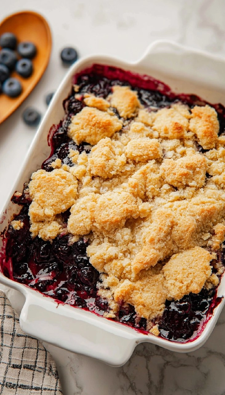 Blueberry Cobbler with Almond Topping