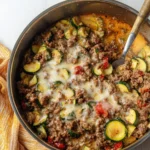 Cheesy Ground Beef Zucchini Skillet 81 Cheesy-Ground-Beef-Zucchini-Skillet-Recipe