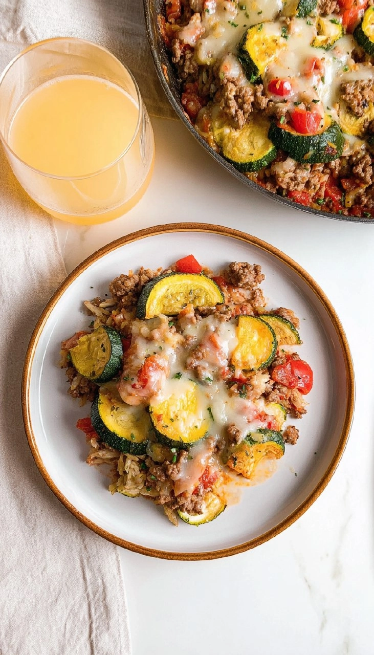Cheesy Ground Beef Zucchini Skillet 80 Cheesy Ground Beef Zucchini Skillet