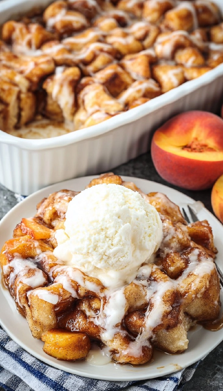 Cinnamon Roll Peach Cobbler 85 Cinnamon Roll Peach Cobbler