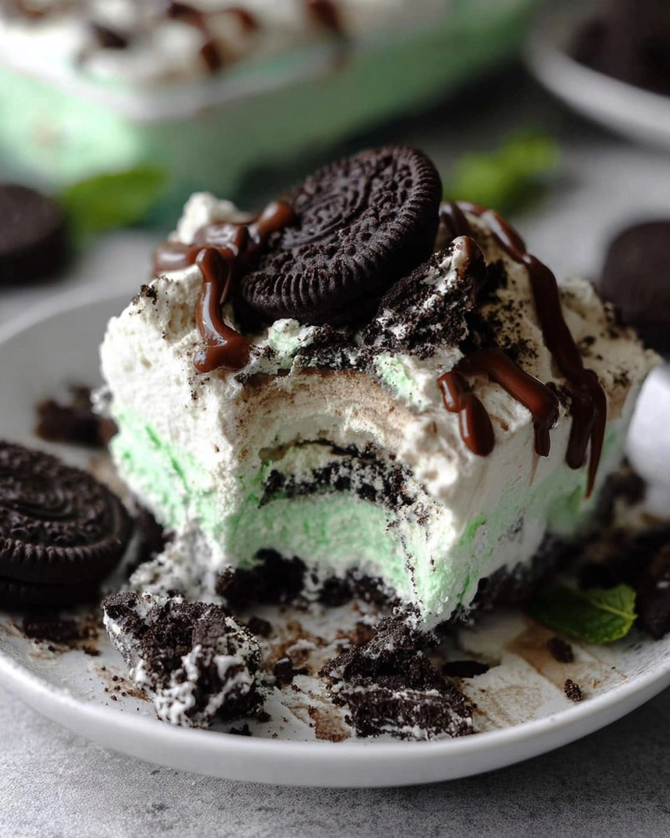 Mint Oreo Ice Cream Dessert