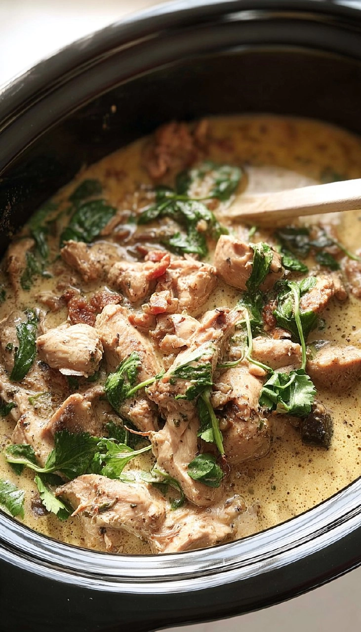 Slow Cooker Tuscan Chicken (Creamy, 10-Minute Prep)
