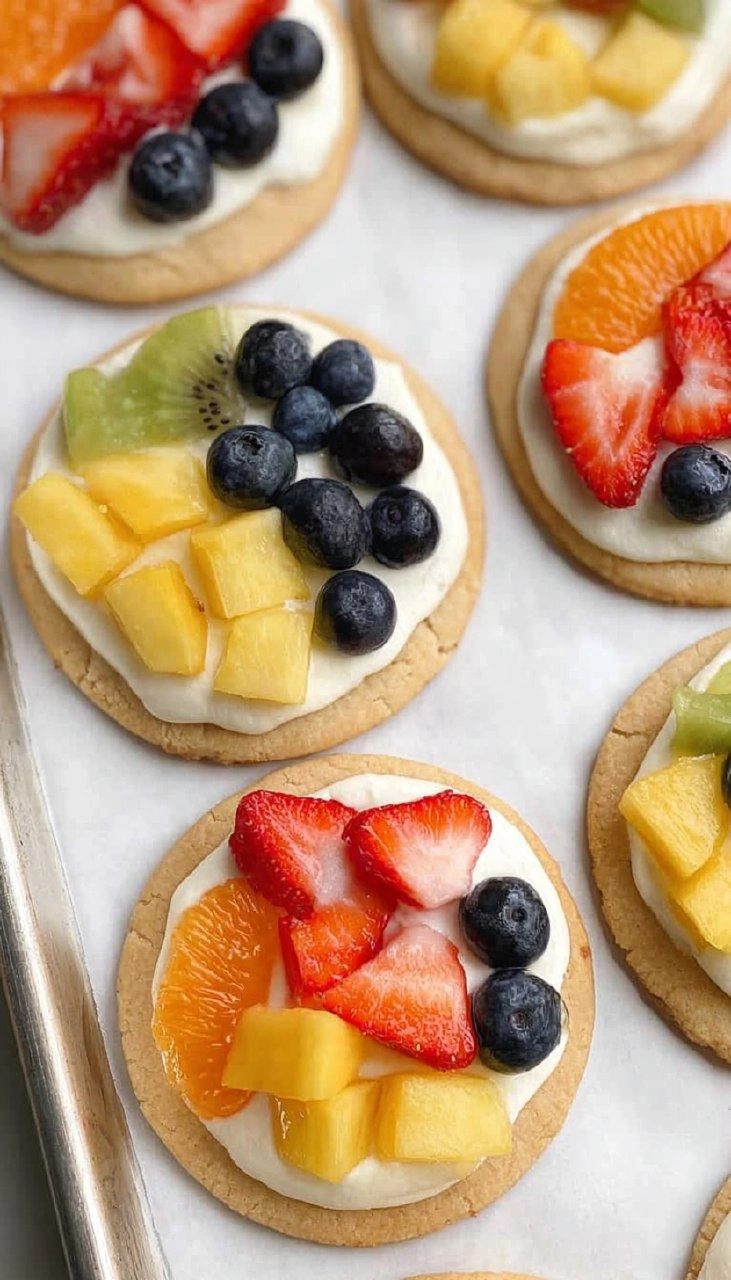 Sugar Cookie Fruit Pizzas