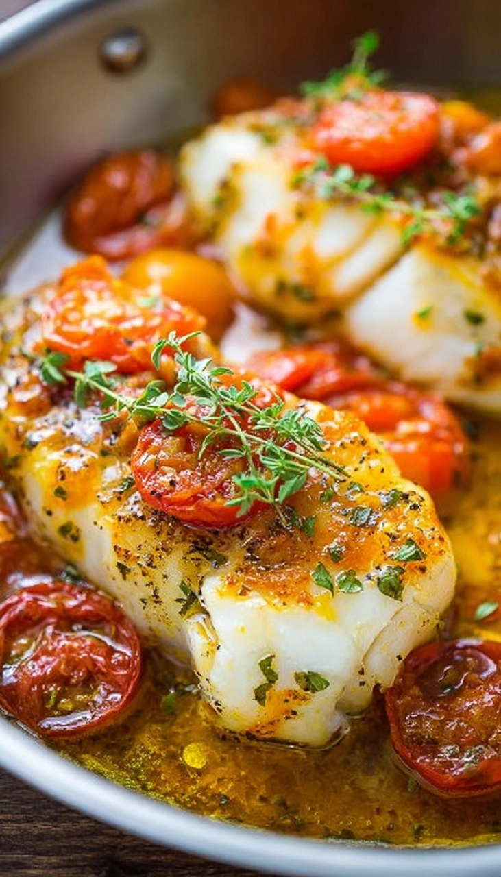 Pan-Seared Cod (with The Best Tomato Basil Sauce) 110 Pan-Seared Cod (with The Best Tomato Basil Sauce)