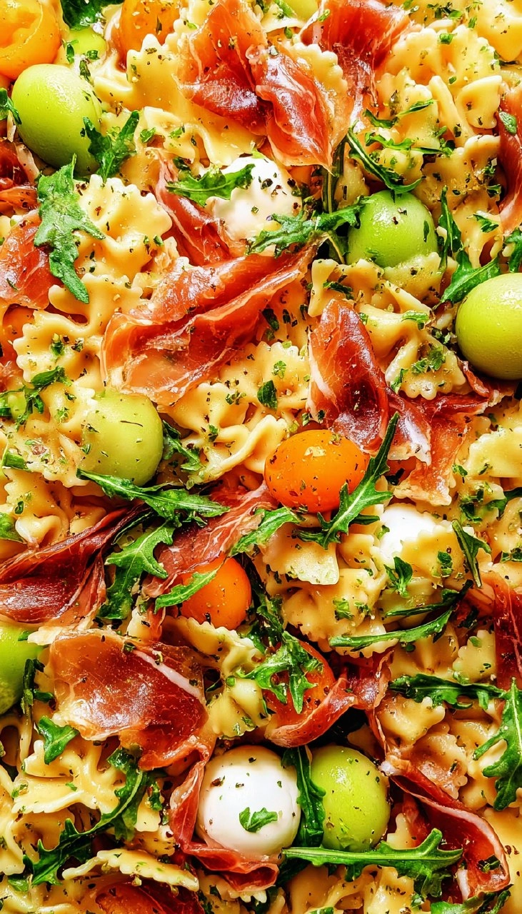 Prosciutto Melon Pasta Salad 105 Prosciutto Melon Pasta Salad