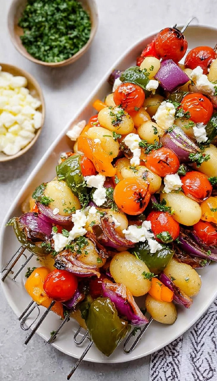 Rainbow Grilled Gnocchi Skewers 110 Rainbow Grilled Gnocchi Skewers