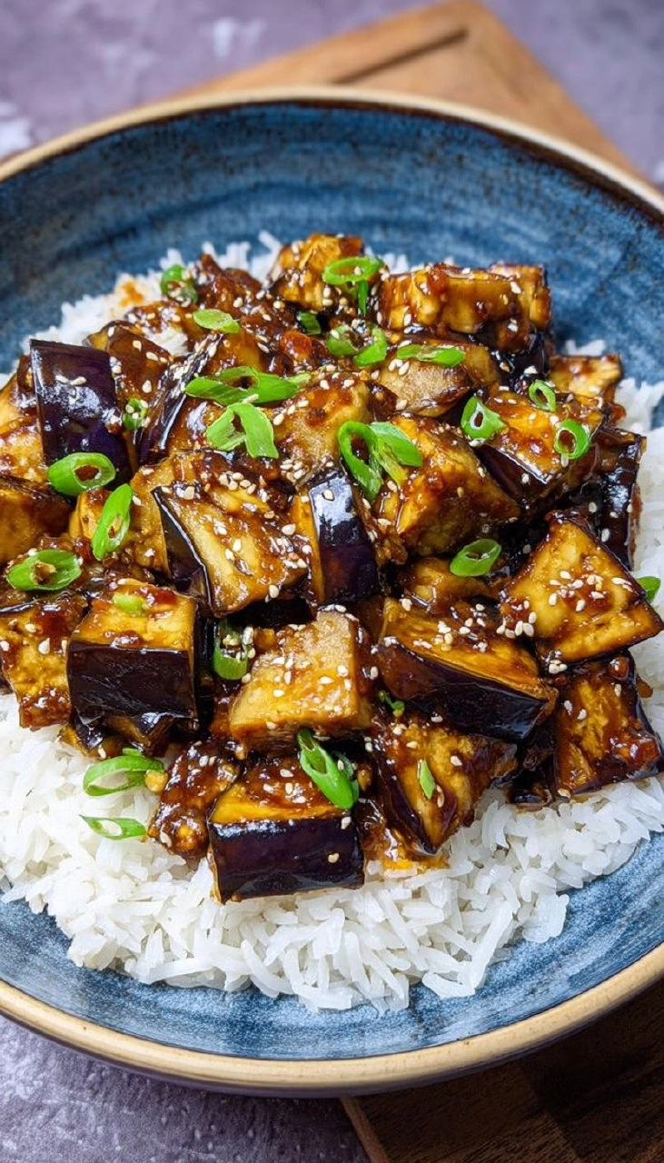 Sticky Teriyaki Eggplant