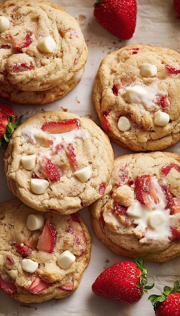 Strawberries and Cream Cookies (The Best Strawberry Flavor!) 105 Strawberries and Cream Cookies (The Best Strawberry Flavor!)