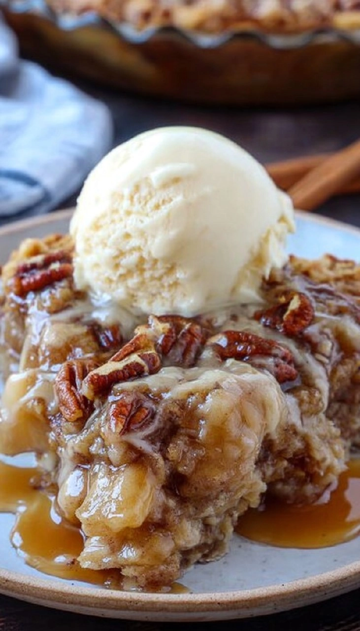 Cinnamon Roll Apple Pie
