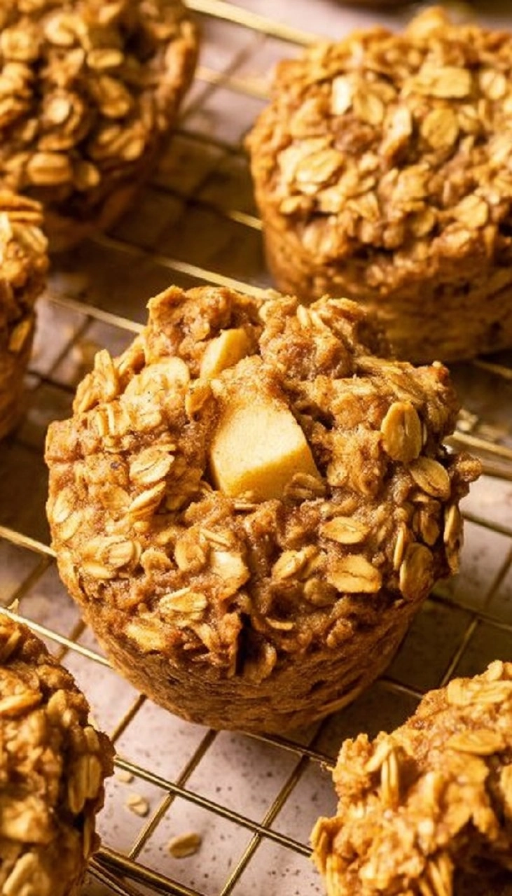 Healthy Apple Oatmeal Muffins (One Bowl)