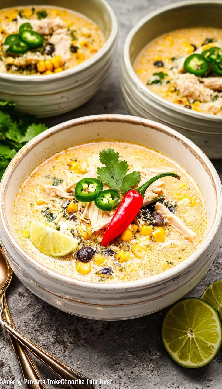 Mexican Street Corn White Chicken Chili (Tex-Mex Style)