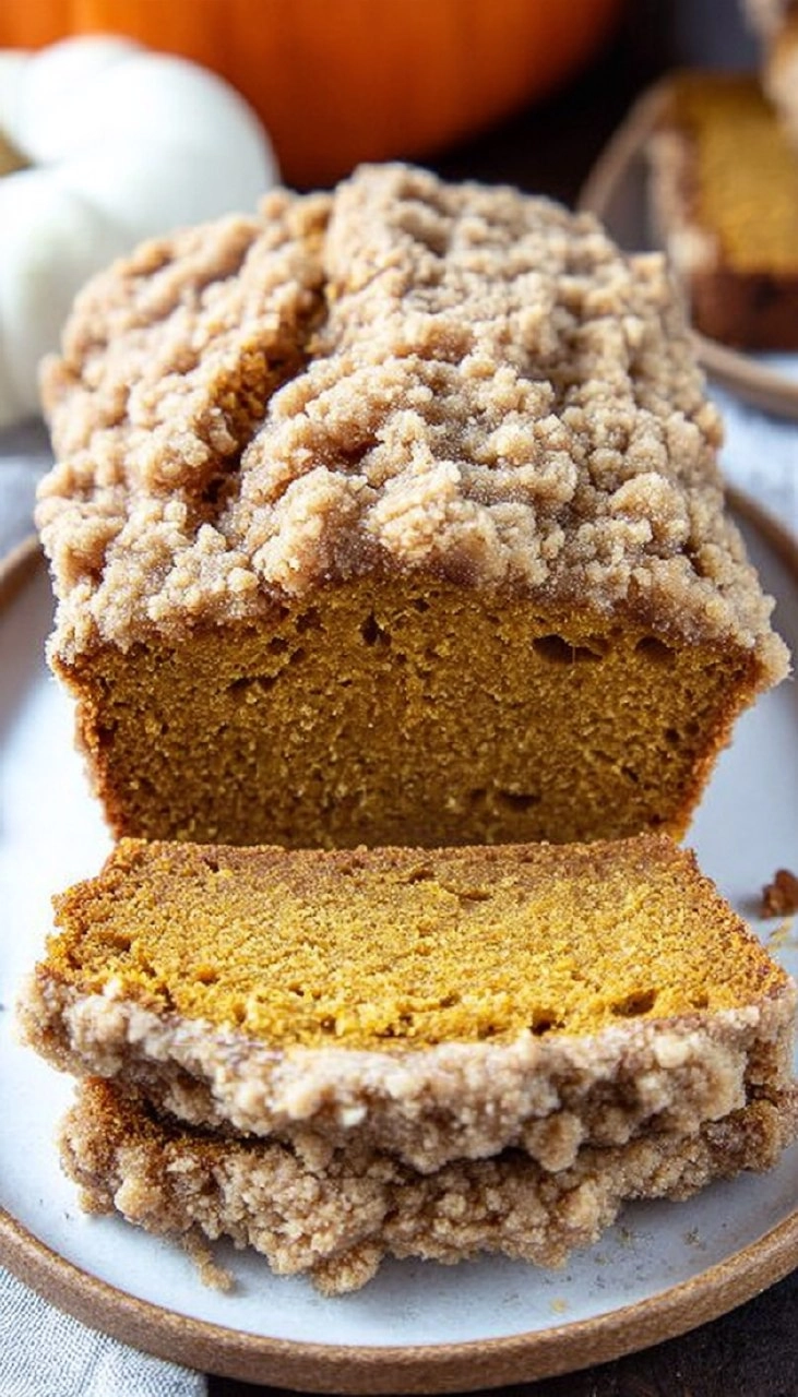 Pumpkin Bread with Crumb Topping 145 Pumpkin Bread with Crumb Topping