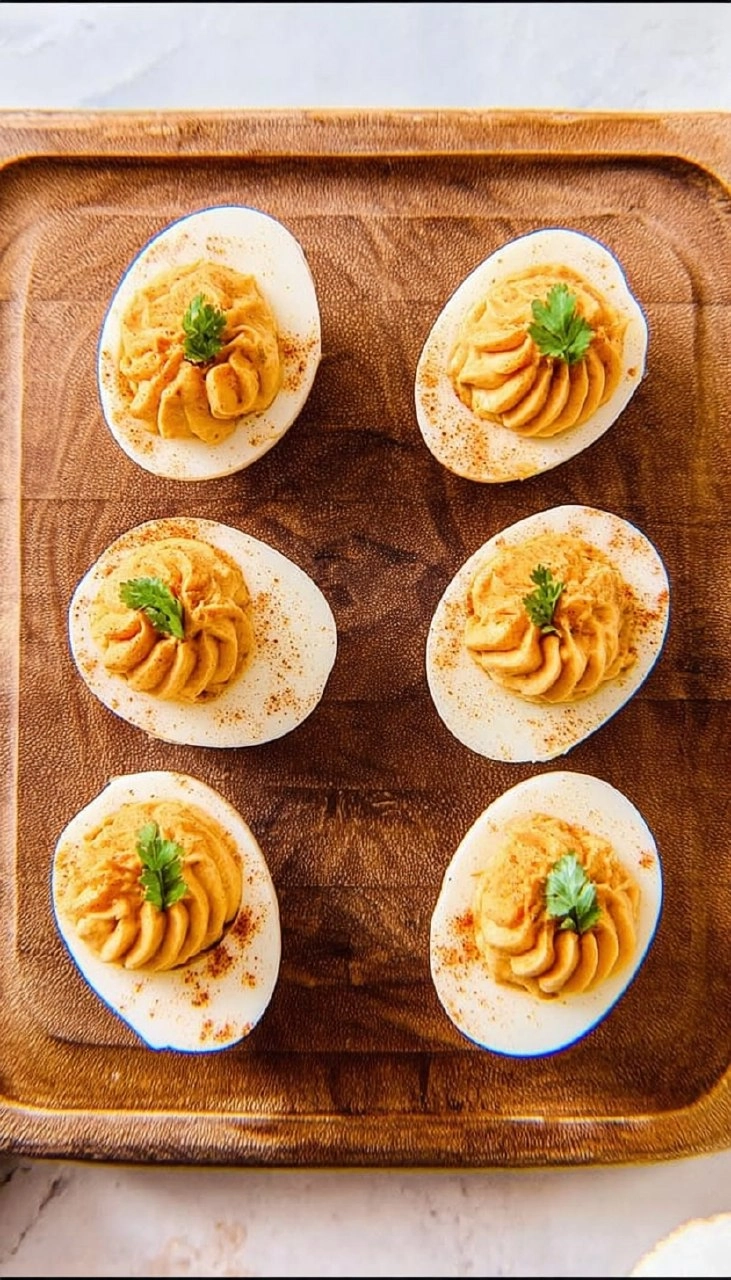 Pumpkin Deviled Eggs
