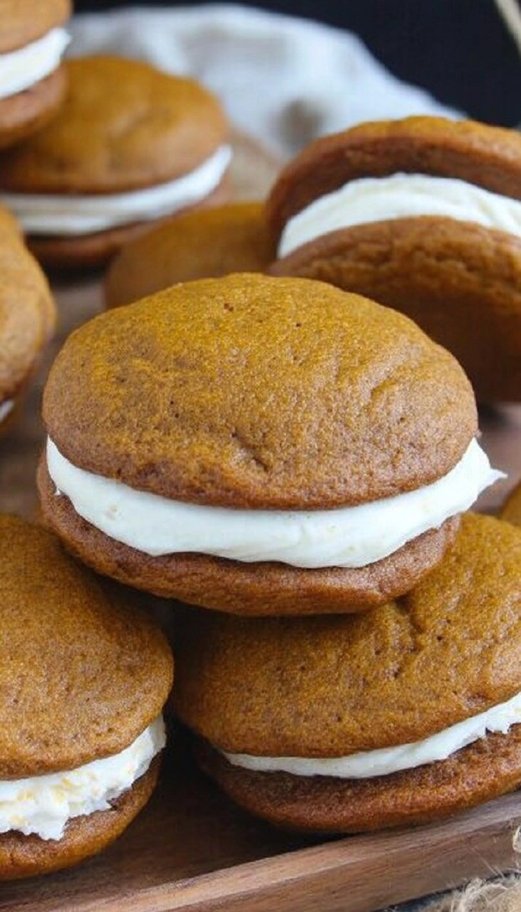 Pumpkin Whoopie Pies with Cream Cheese Filling 130 Pumpkin Whoopie Pies with Cream Cheese Filling