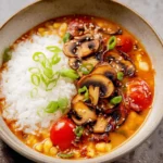 Tomato-Miso-Soup-with-Garlic-Sesame-Mushrooms-Recipe