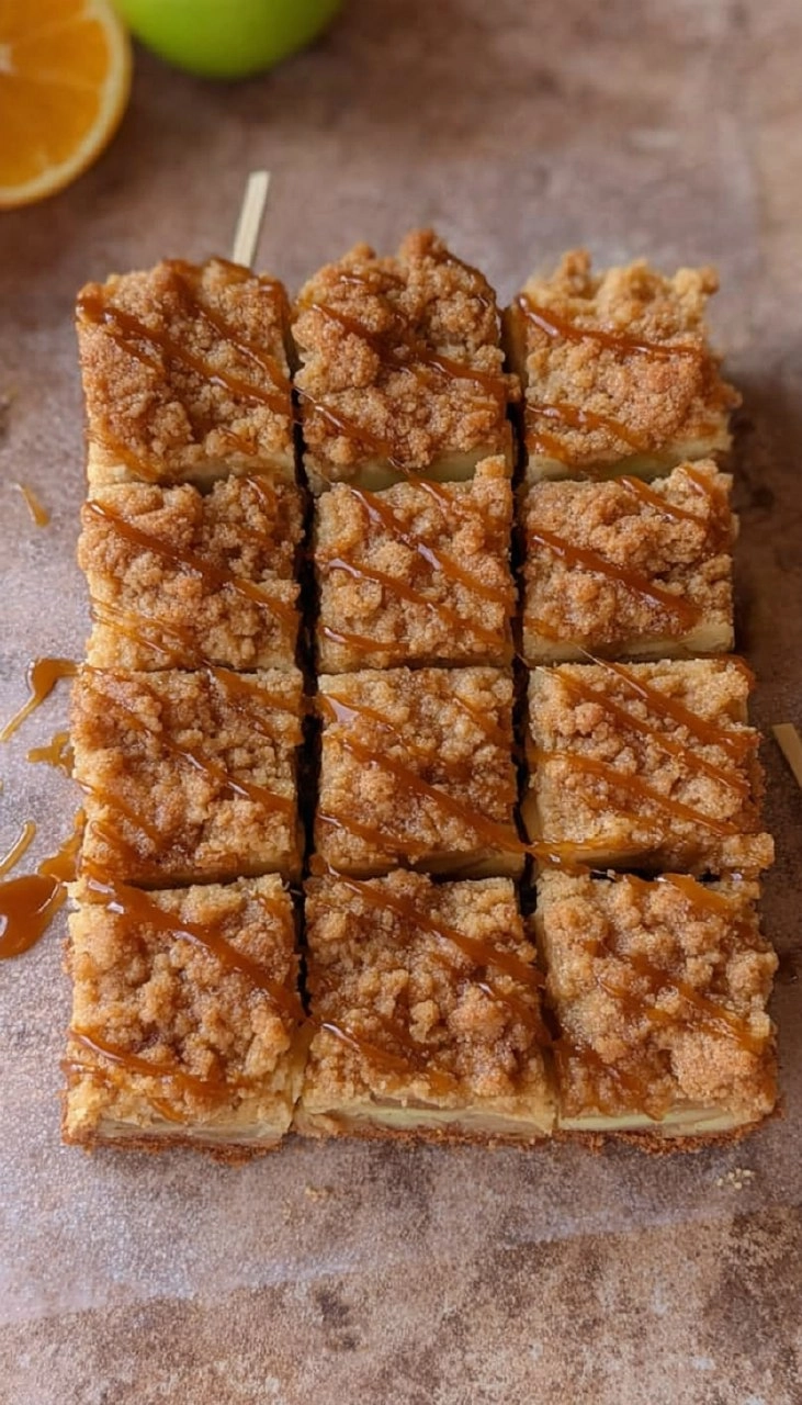 Apple Cheesecake Bars with Streusel Crumble Topping