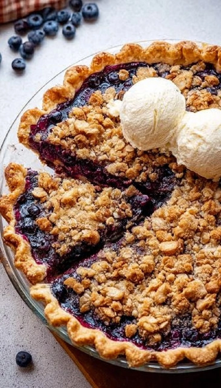 Blueberry Crumble Pie 125 Blueberry Crumble Pie