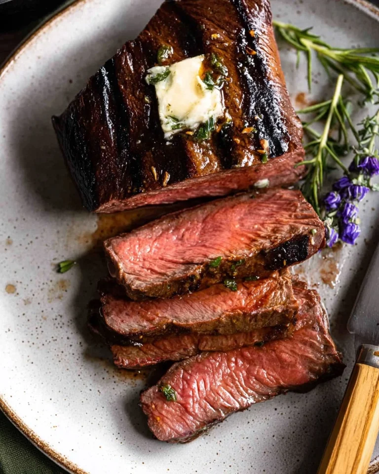 Marinated-Venison-Steak-with-Garlic-Herb-Butter-Recipe